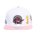 Men's Mitchell & Ness Toronto Raptors NBA Snapback Hat - White/Pink