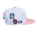 Men's Mitchell & Ness Toronto Raptors NBA Snapback Hat - White/Pink