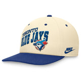 Nike Toronto Blue Jays Rewind Cooperstown Collection Performance Snapback Hat - Cream/Royal