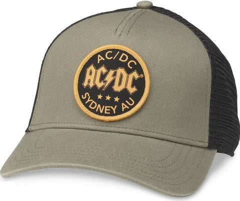 American Needle AC/DC Sydney AU Valin Snapback Hat - Olive/Black