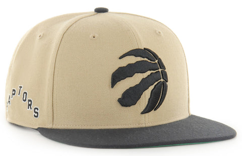 '47 Captain NBA Toronto Raptors Black Sand Snapback Hat w/ Sidepatch - Khaki/Black