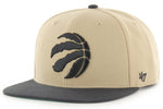 '47 Captain NBA Toronto Raptors Black Sand Snapback Hat w/ Sidepatch - Khaki/Black