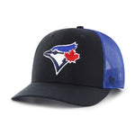 Men's Toronto Blue Jays '47  Brand Black/Royal Trucker - Snapback Hat