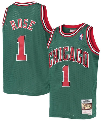 Mitchell & Ness Men's NBA Chicago Bulls Derrick Rose 2008-09 #1 Hardwood Classics Swingman Jersey - Dark Green