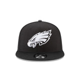 New Era 9FIFTY Philadelphia Eagles Black and White Snapback - Adjustable