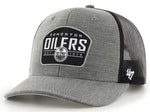 47 NHL Edmonton Oilers Slate Trucker Adjustable Snapback Hat - Grey