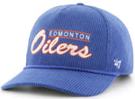 47 NHL Edmonton Oilers Double Header Corduroy Hitch Adjustable Snapback Hat - Blue