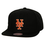 New York Mets MLB Mitchell & Ness Team Classic Snapback Coop - Black