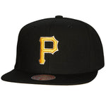 Pittsburgh Pirates MLB Mitchell & Ness Team Classic Snapback Coop - Black