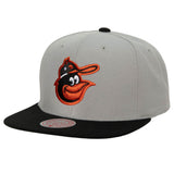 Baltimore Orioles MLB Mitchell & Ness Evergreen Snapback Coop - Grey