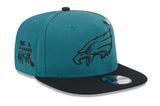 New Era 9FIFTY 2024 Philadelphia Eagles Inspire Change A-Frame Adjustable Snapback Hat - Midnight Green