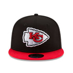 New Era NFL Kansas City Chiefs Two-Tone Basic 9FIFTY Adjustable Snapback Hat - Black/Red