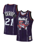 Men's Mitchell & Ness NBA Marcus Camby Toronto Raptors 1998/99 Hardwood Classics Swingman Jersey - Purple