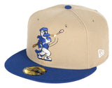 New Era MLB Toronto Blue Jays ACE Mascot V3 59FIFTY Custom Fitted Hat - Camel Brown/Blue