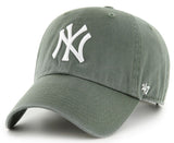 47 Clean Up MLB New York Yankees Adjustable Cap - Moss Green w/ White Logo