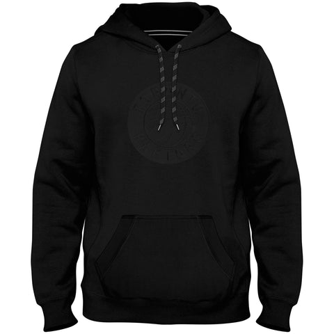 Toronto Raptors NBA Express Twill Logo Hoodie - Tonal Black Logo - Black