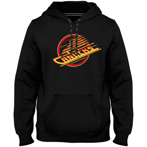 Bulletin NHL Vancouver Canucks Skate Logo Express Twill Logo Hoodie - Black