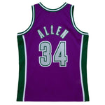 Ray Allen #34 Milwaukee Bucks Mitchell & Ness 2001-02 Swingman Jersey - Purple