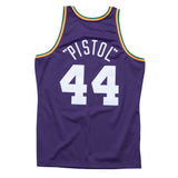 Pete Maravich (Pistol) #44 New Orleans Jazz Mitchell & Ness 1974 Swingman Jersey