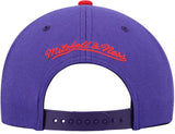 Mitchell & Ness Youth NBA Toronto Raptors Two-Tone Dino Adjustable Snapback Hat - Purple/Red