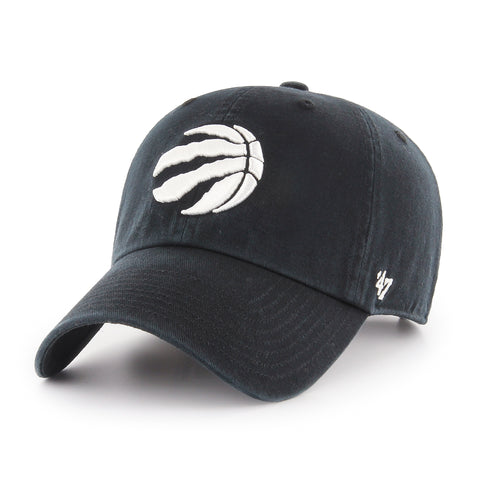 Toronto Raptors '47 NBA Black White Clean Up Adjustable Cap