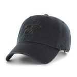 Miami Heat '47 NBA Black on Black Clean Up Adjustable Cap