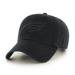 Philadelphia Eagles '47 Brand Black on Black Cleanup Adjustable Hat