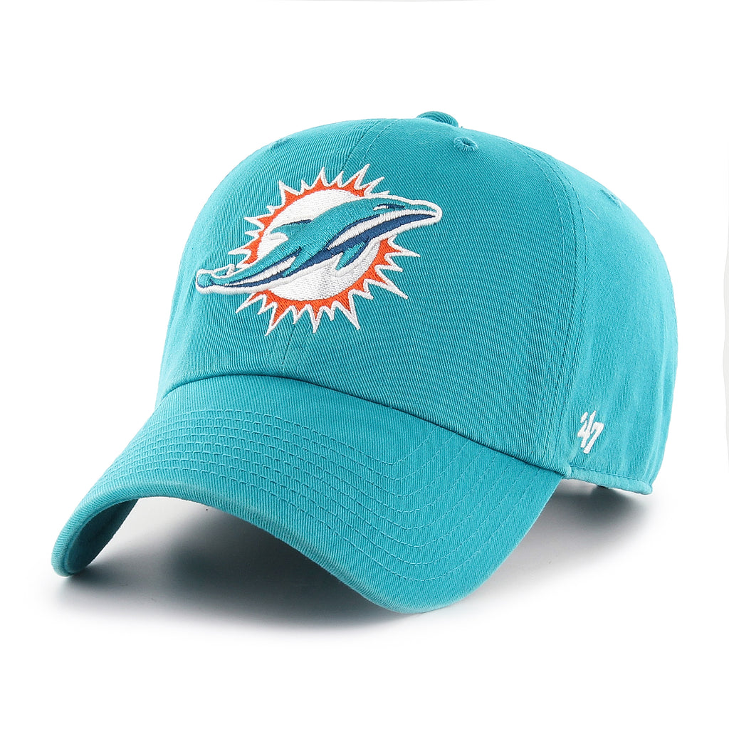 Men's '47 Aqua Miami Dolphins Primary Clean Up Adjustable Hat