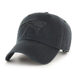 New England Patriots '47 Brand Black on Black Cleanup Adjustable Hat