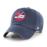 47 Clean Up Winnipeg Jets Vintage Adjustable Hat - Navy