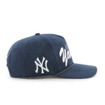 47 MLB New York Yankees Navy Double Header Cord Hitch Snapback