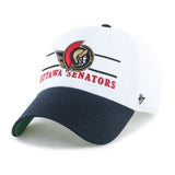 47 NHL Ottawa Senators Double Header Adjustable Cap - White/Navy