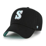 47 MLB Seattle Mariners 1987 Black Mint Double Under Clean Up Adjustable Hat - Black