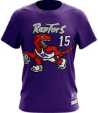 Mitchell & Ness Youth NBA Toronto Raptors Vince Carter Retro Dino Name & Number T-Shirt - Dark Purple