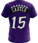 Mitchell & Ness Youth NBA Toronto Raptors Vince Carter Retro Dino Name & Number T-Shirt - Dark Purple