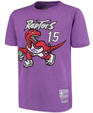 Mitchell & Ness Youth NBA Toronto Raptors Vince Carter Retro Dino Name & Number T-Shirt - Light Purple