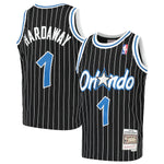 Youth Mitchell & Ness Penny Hardaway Black Orlando Magic Hardwood Classics Swingman Throwback Jersey