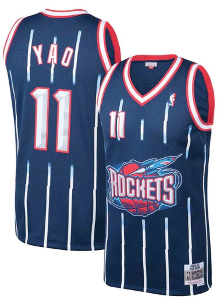 Mitchell & Ness Yao Ming Houston Rockets 2002-03 Men's White Swingman Jersey