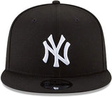 New Era New York Yankees Adjustable 9Fifty MLB Snapback Hat - Black & White Logo