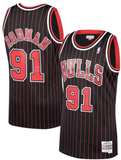 Mitchell & Ness Men's NBA Chicago Bulls Dennis Rodman 1995/96 Hardwood Classics Swingman Jersey - Black