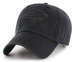 Buffalo Bills NFL ’47 Brand Adjustable Unstructured Clean Up Black On Black Hat