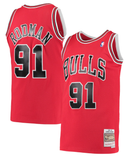 Mitchell & Ness Men's NBA Chicago Bulls Dennis Rodman 1997/98 Hardwood Classics Swingman Jersey - Red