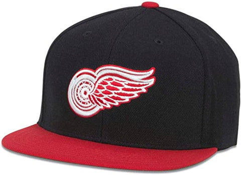 American Needle Wool Replica 400s Detroit Red Wings Red/Black Snapback Hat