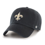 Men's '47 Black New Orleans Saints Clean Up Adjustable Hat