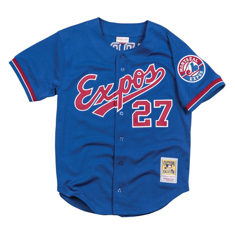 Men's Mitchell & Ness Vladimir Guerrero Blue Montreal Expos 1997  Cooperstown Collection Mesh Batting Practice Jersey