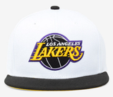 Men's Los Angeles Lakers Reload Mitchell & Ness White/Black Two-Tone Wool Snapback Hat