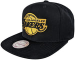 Men's Los Angeles Lakers Reload Mitchell & Ness Black/Gold Wool Snapback Hat