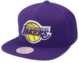 Men's Los Angeles Lakers Reload Mitchell & Ness Purple/Gold Wool Snapback Hat