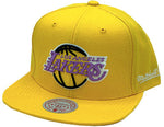 Men's Los Angeles Lakers Reload Mitchell & Ness Yellow Wool Snapback Hat