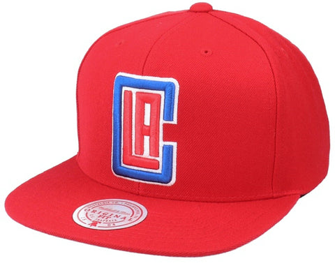 Men's LA Clippers Mitchell & Ness Red Wool Snapback Hat